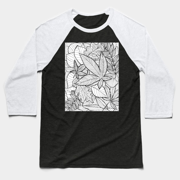 Fallen leaves Baseball T-Shirt by katerinamk